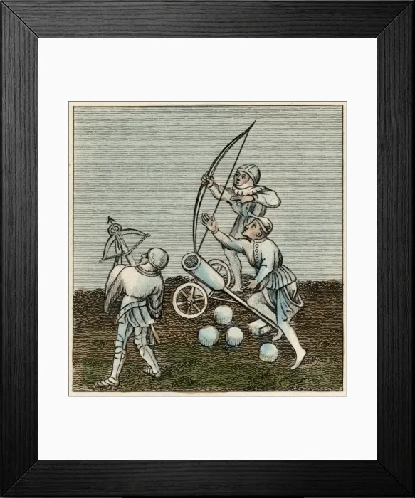 Framed Print : English Artillery / 14th C Framed Print : English Artillery / 14th C