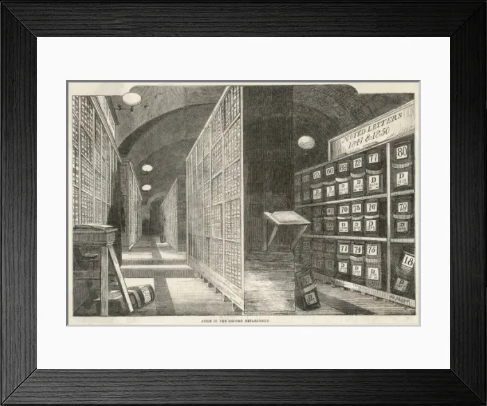Framed Print : Census Record Office 1861 Framed Print : Census Record Office 1861