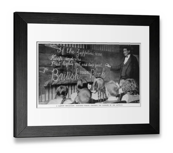 Framed Print : Wwi / Zeppelin Danger Framed Print : Wwi / Zeppelin Danger