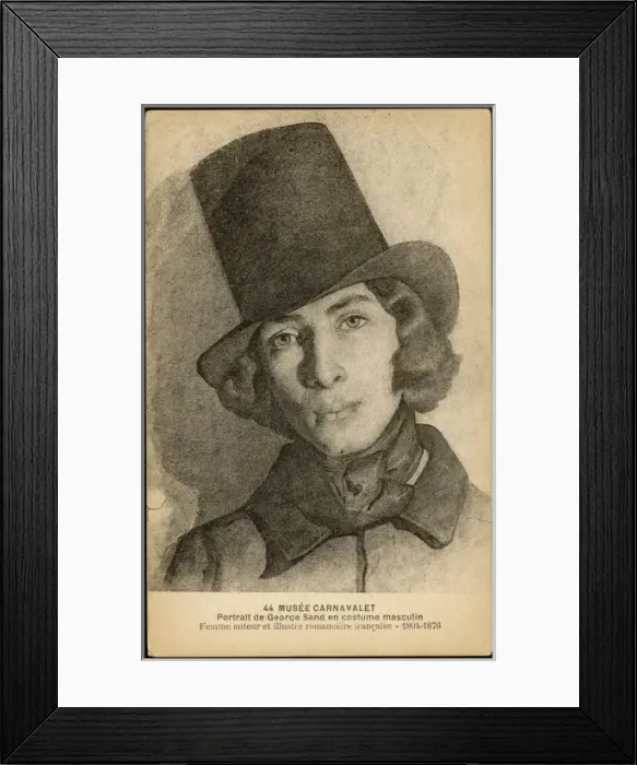 Framed Print : Georges Sand / Postcard Framed Print : Georges Sand / Postcard