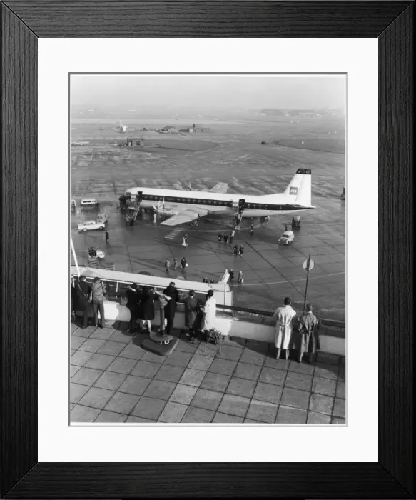 Framed Print : Leaving a Plane 1960S Framed Print : Leaving a Plane 1960S