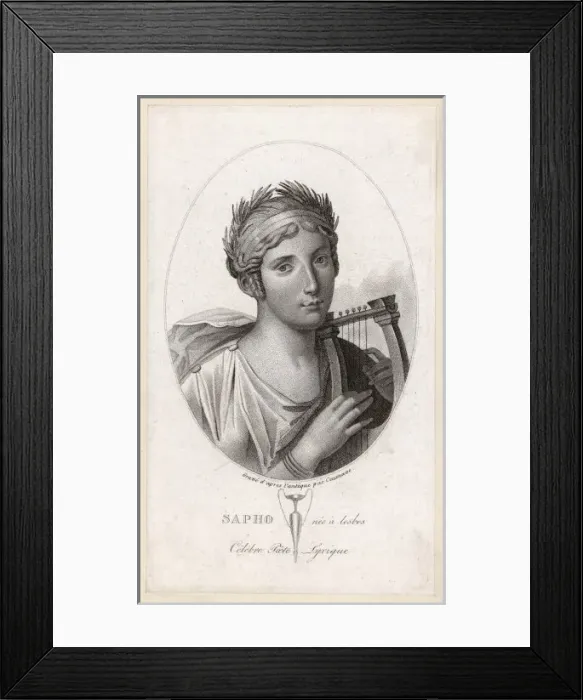 Framed Print : Sappho / Cazenove / Oval Framed Print : Sappho / Cazenove / Oval