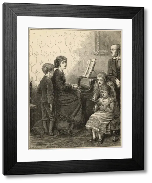 Framed Print : Hymns Round Piano Framed Print : Hymns Round Piano