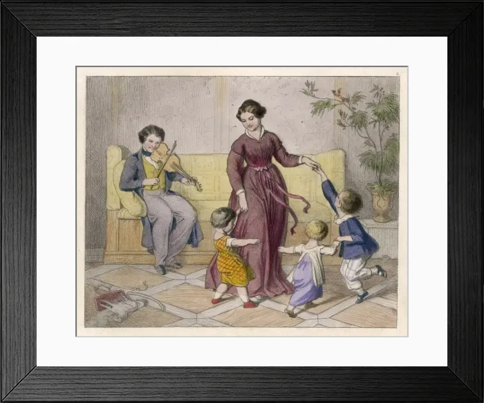 Framed Print : German Family at Play Framed Print : German Family at Play