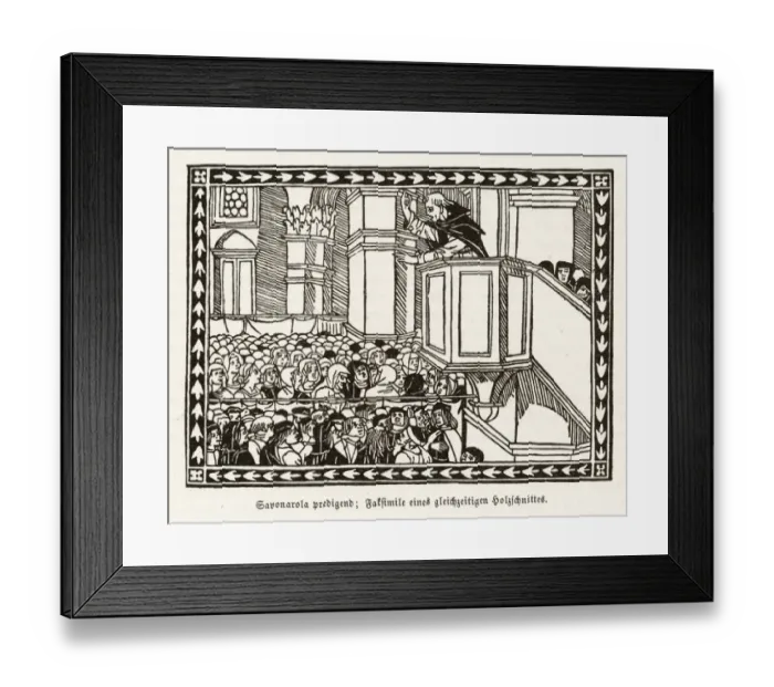 Framed Print : Savonarola / Anon Woodcut Framed Print : Savonarola / Anon Woodcut