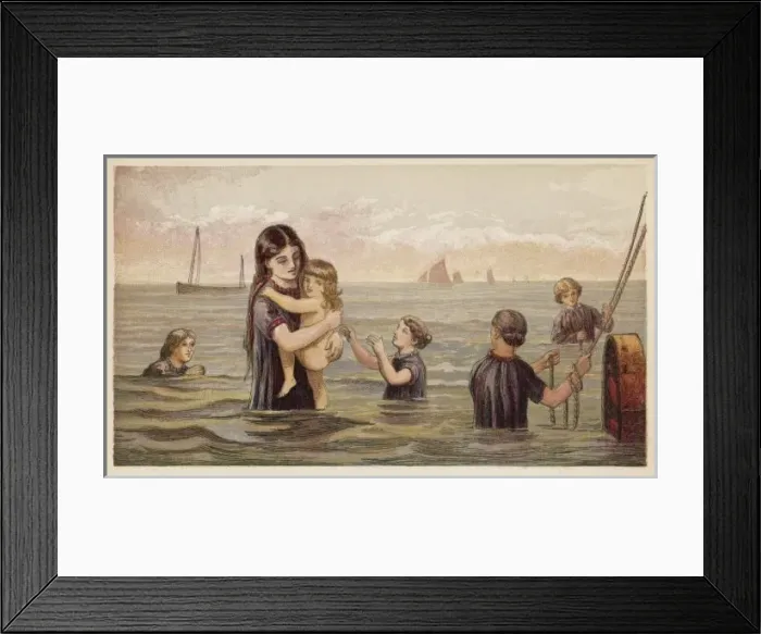 Framed Print : Bathers, Circa 1860 Framed Print : Bathers, Circa 1860