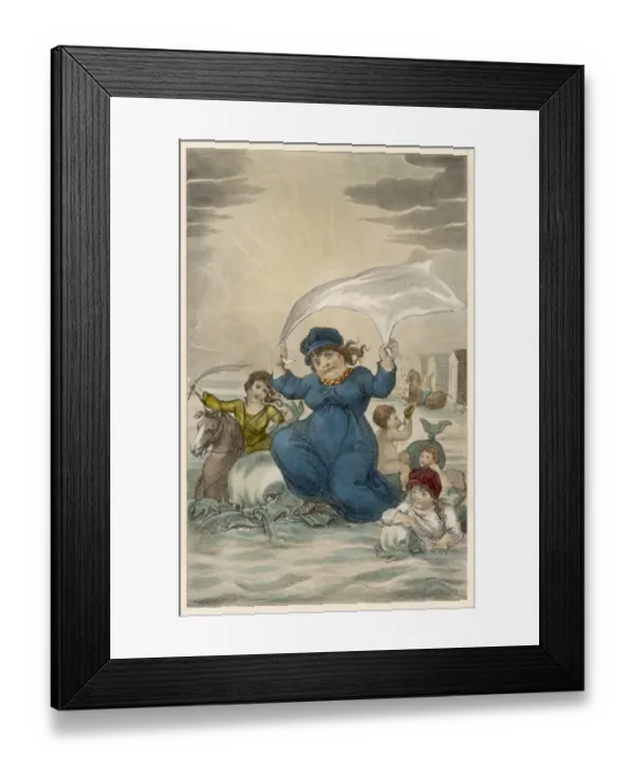 Framed Print : Bathing in 1813 Framed Print : Bathing in 1813