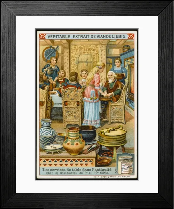 Framed Print : Norsemen at Banquet Framed Print : Norsemen at Banquet