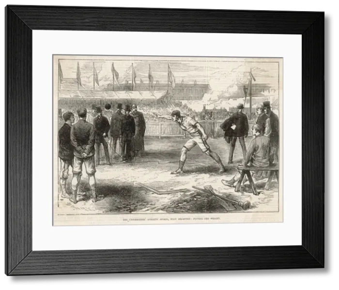 Framed Print : Putting the Shot, 1875 Framed Print : Putting the Shot, 1875