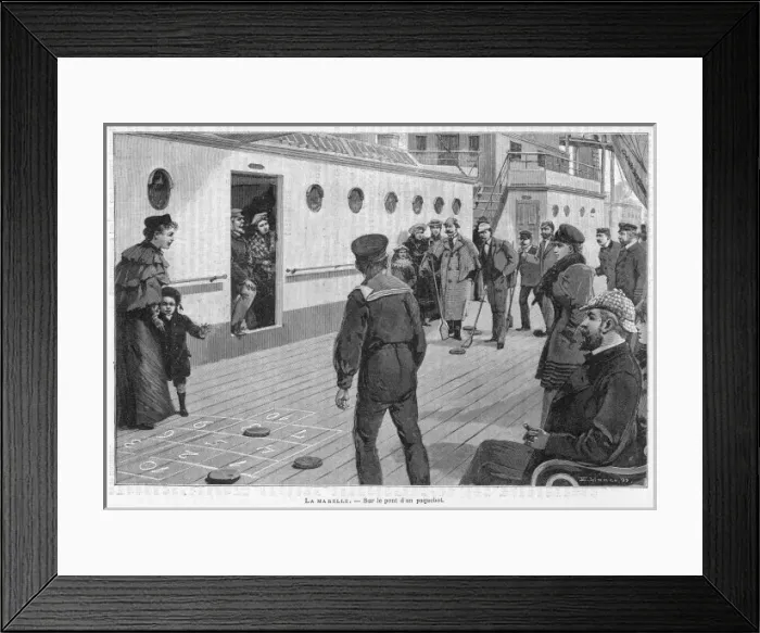 Framed Print : Playing Shuttleboard Framed Print : Playing Shuttleboard