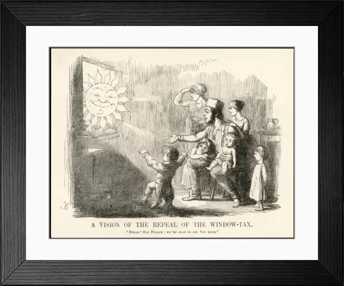 Framed Print : Window Tax Repeal / 1850 Framed Print : Window Tax Repeal / 1850