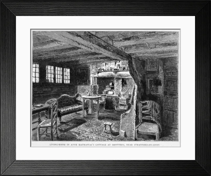 Framed Print : Shakespeare / Hathaway Cot Framed Print : Shakespeare / Hathaway Cot