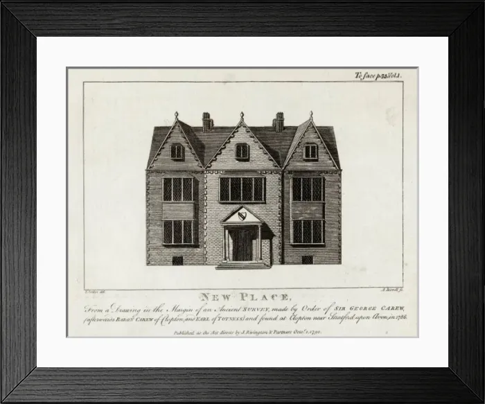 Framed Print : Shakespeare / New Place Framed Print : Shakespeare / New Place