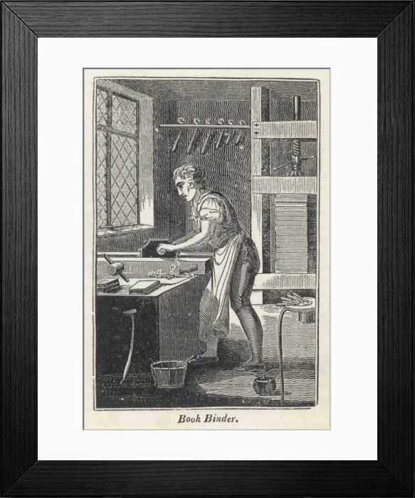 Framed Print : Book Binder 1827 Framed Print : Book Binder 1827