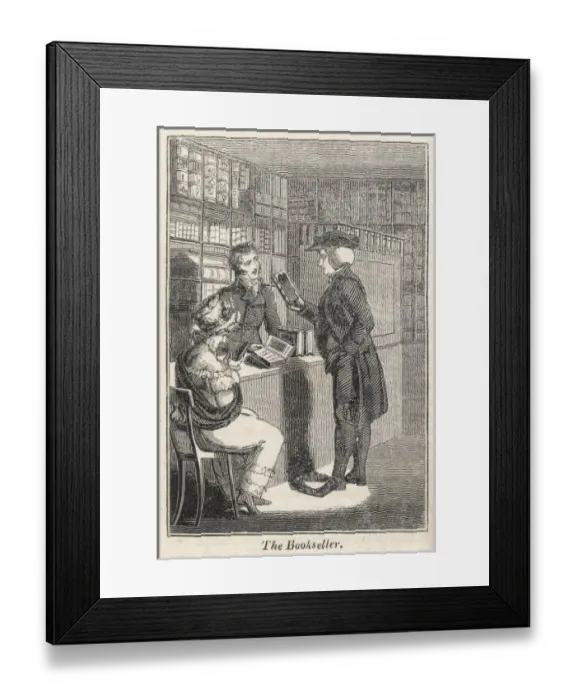 Framed Print : Bookseller 1827 Framed Print : Bookseller 1827