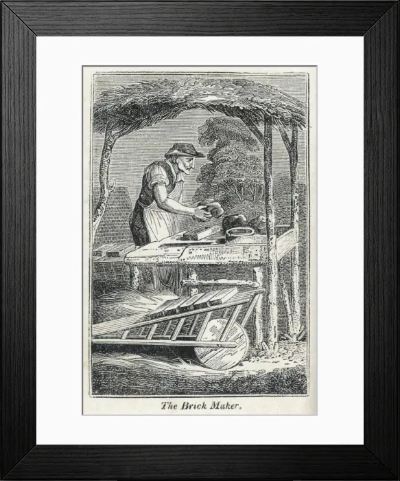 Framed Print : The Brickmaker 1827 Framed Print : The Brickmaker 1827