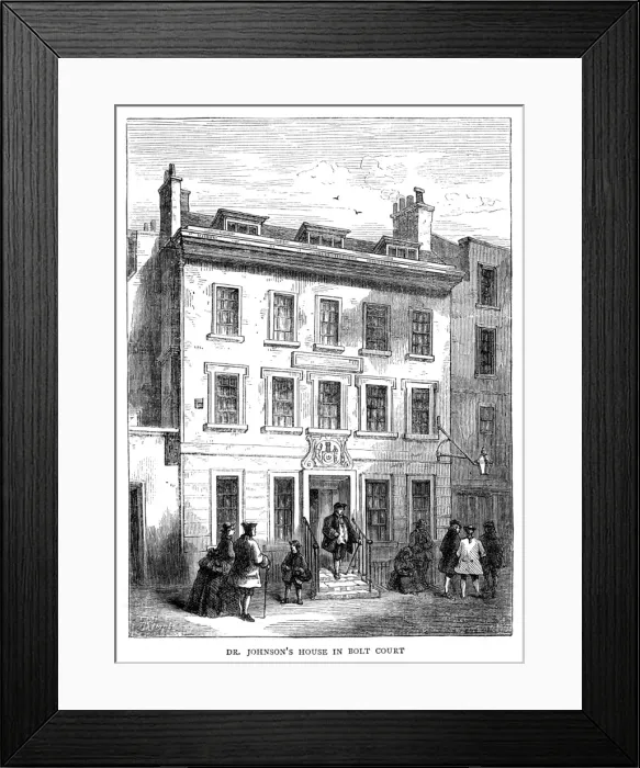 Framed Print : Samuel Johnson / Bolt Ct Framed Print : Samuel Johnson / Bolt Ct