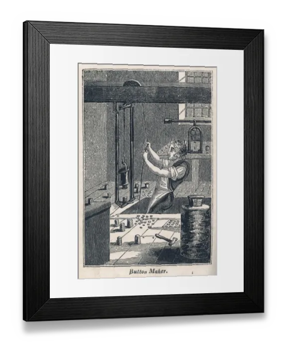 Framed Print : Button Maker 1827 Framed Print : Button Maker 1827