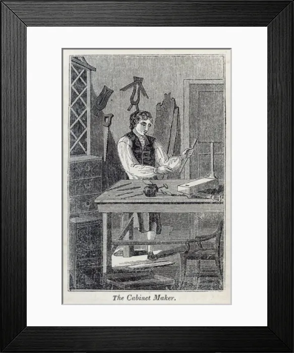 Framed Print : Cabinet Maker 1827 Framed Print : Cabinet Maker 1827