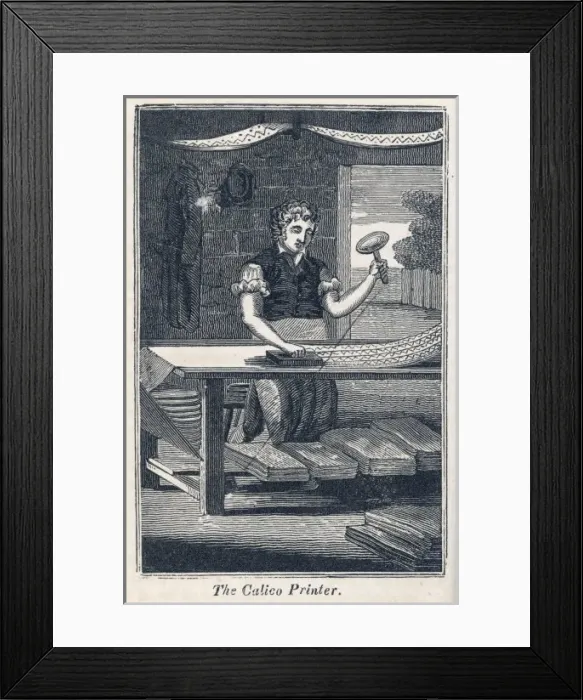 Framed Print : Calico Printer 1827 Framed Print : Calico Printer 1827