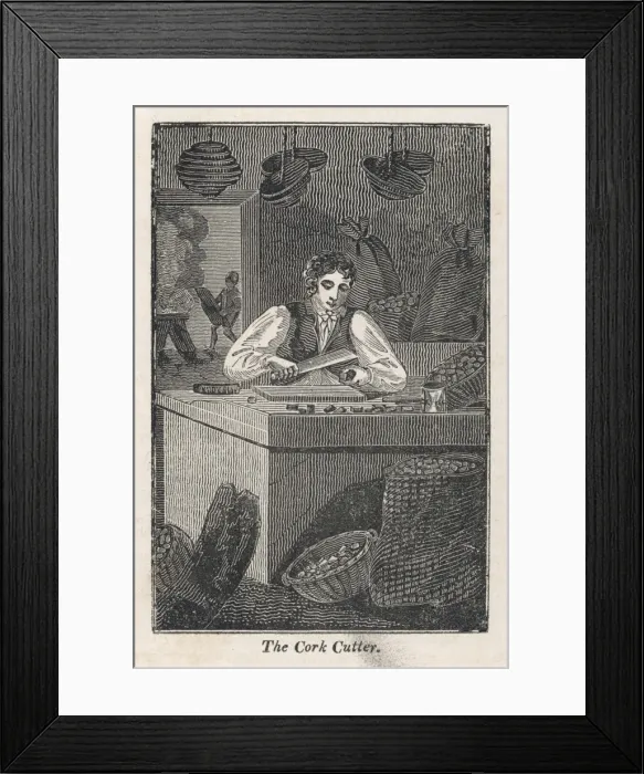 Framed Print : Industry / Cork Cutter Framed Print : Industry / Cork Cutter