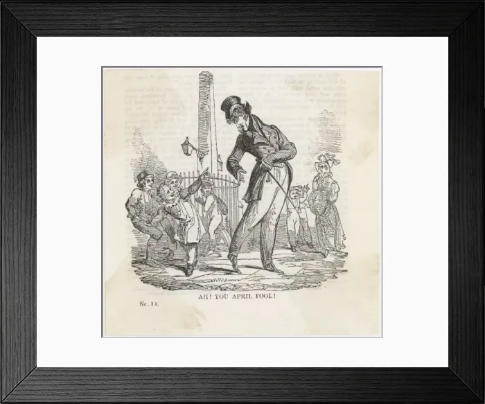 Framed Print : Customs / 1st April / Fool Framed Print : Customs / 1st April / Fool