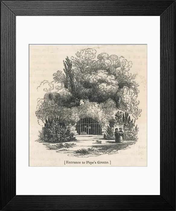 Framed Print : Alexander Pope / Grotto Framed Print : Alexander Pope / Grotto