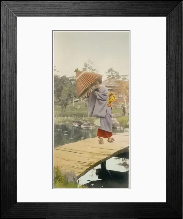 Framed Print : Racial / Japan / Girl / Bridge Framed Print : Racial / Japan / Girl / Bridge