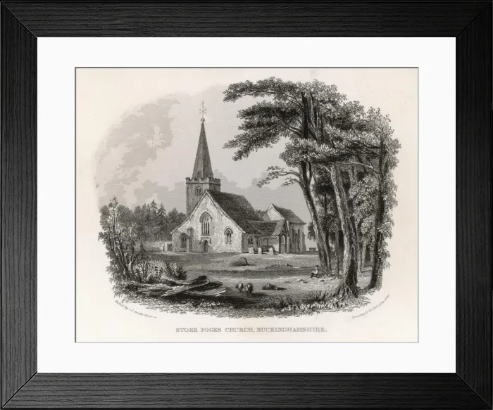 Framed Print : Thomas Gray / Churchyard Framed Print : Thomas Gray / Churchyard