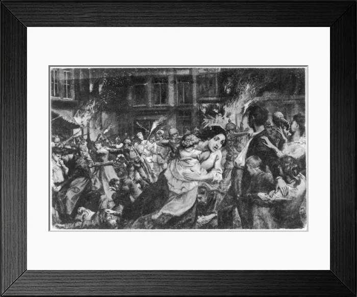 Framed Print : Wwi / 1914 / Louvain Sacked Framed Print : Wwi / 1914 / Louvain Sacked