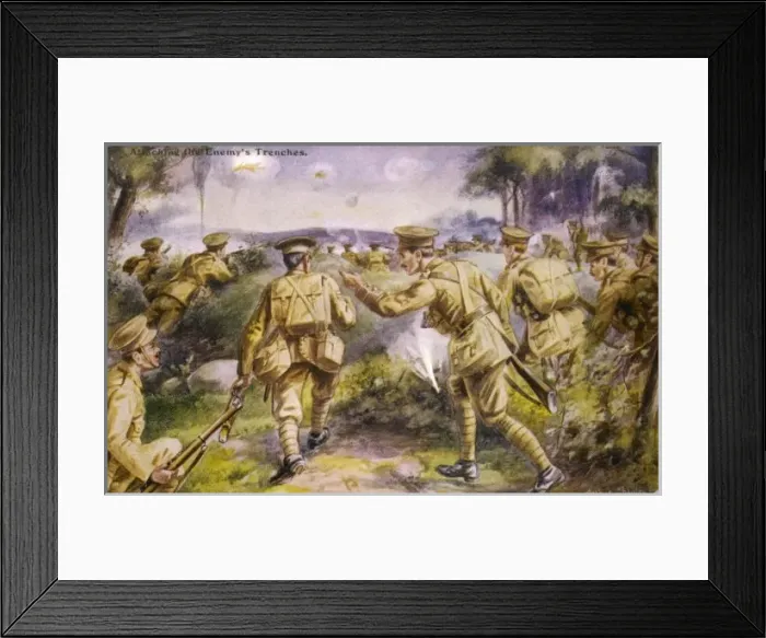 Framed Print : Wwi / Attacking Trenches Framed Print : Wwi / Attacking Trenches