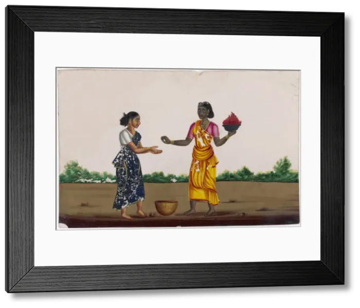 Framed Print : Holy Man Giving Ash Framed Print : Holy Man Giving Ash