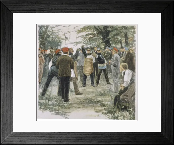 Framed Print : STUDENTS DUEL 1890S Framed Print : STUDENTS DUEL 1890S