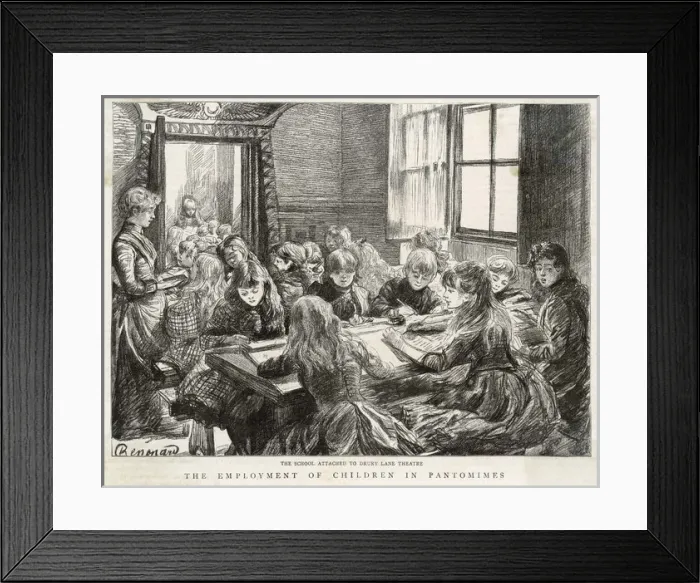 Framed Print : Drury Lane Panto. School Framed Print : Drury Lane Panto. School