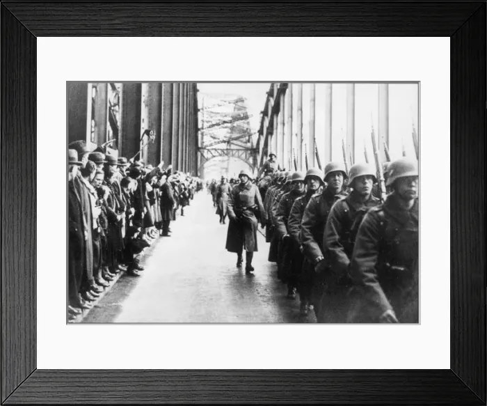 Framed Print : Troops in Rhineland Framed Print : Troops in Rhineland