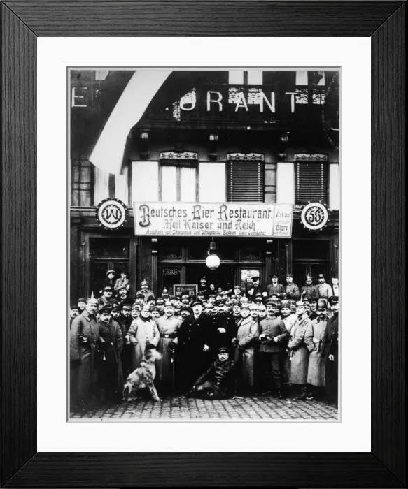 Framed Print : Wwi / Lille Cafe Scene Framed Print : Wwi / Lille Cafe Scene