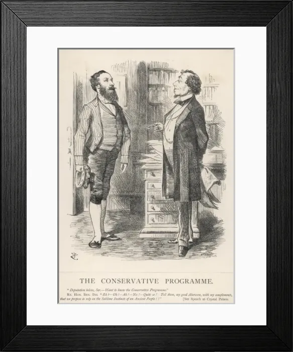 Framed Print : Britain / Cartoon / 1872 Framed Print : Britain / Cartoon / 1872