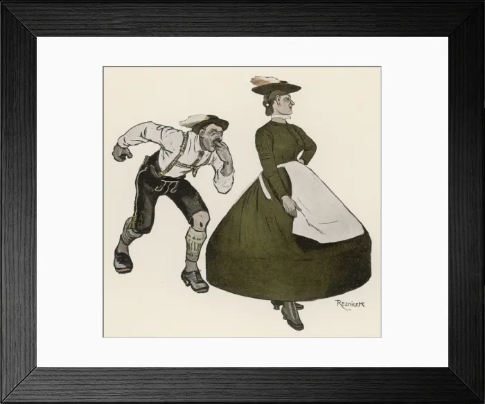 Framed Print : Bavarian Dance / 1908 Framed Print : Bavarian Dance / 1908