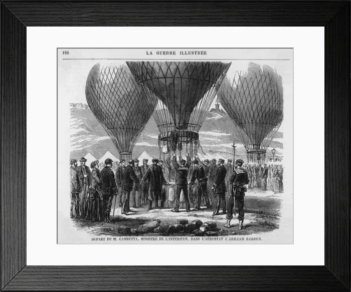 Framed Print : Gambetta in Balloon Framed Print : Gambetta in Balloon