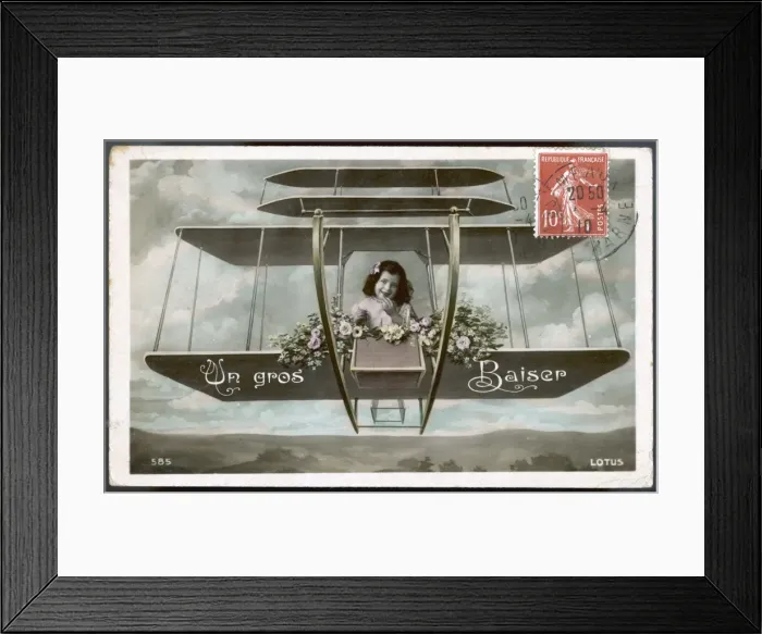Framed Print : Aeroplane Postcard Framed Print : Aeroplane Postcard