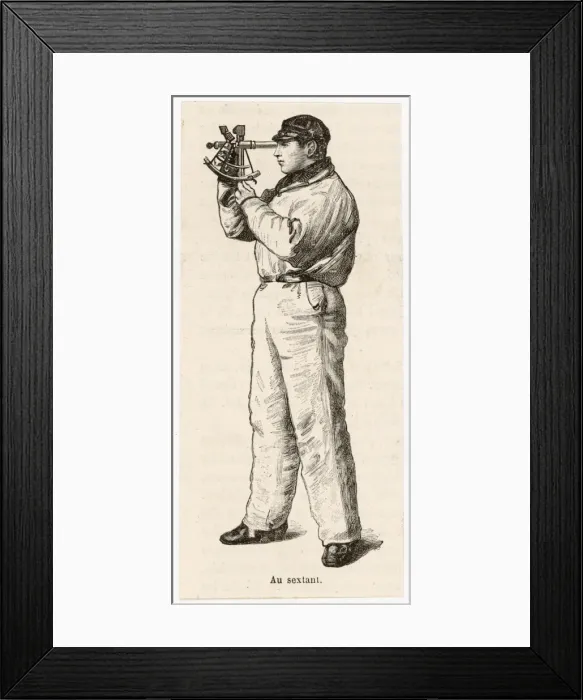 Framed Print : Using a Sextant Framed Print : Using a Sextant