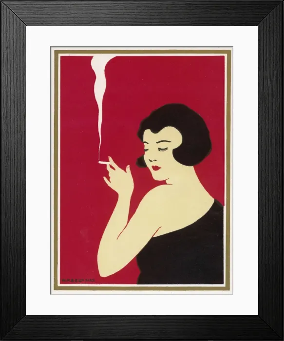 Framed Print : Girl with Cigarette 1930 Framed Print : Girl with Cigarette 1930