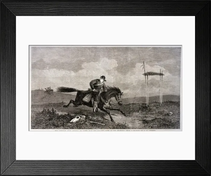 Framed Print : Pony Express in Peril Framed Print : Pony Express in Peril