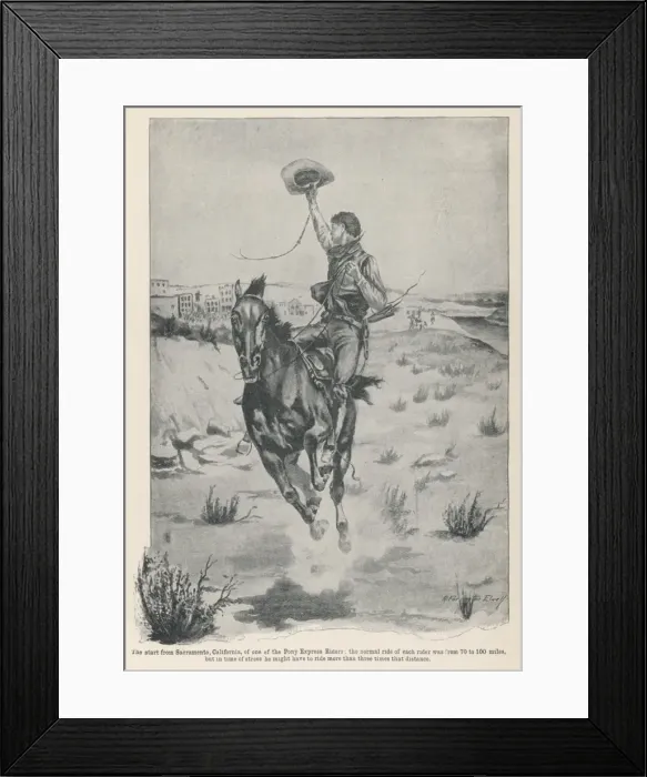 Framed Print : Pony Express Starting Framed Print : Pony Express Starting