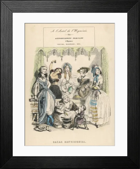 Framed Print : Grandville / Marriage Mart Framed Print : Grandville / Marriage Mart