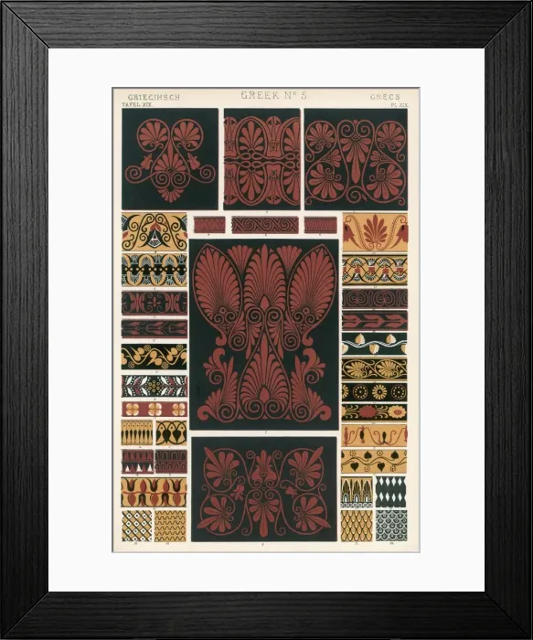 Framed Print : Owen Jones Greek 19 Framed Print : Owen Jones Greek 19