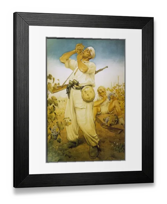 Framed Print : Germans in Vineyard Framed Print : Germans in Vineyard