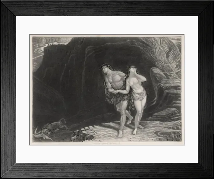Framed Print : Adam, Eve Leave / Martin Framed Print : Adam, Eve Leave / Martin