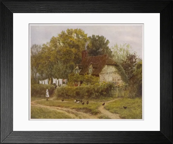 Framed Print : Washing Day, Allingham Framed Print : Washing Day, Allingham