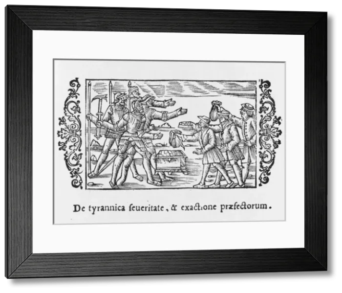 Framed Print : Exacting Tax with Sword Framed Print : Exacting Tax with Sword